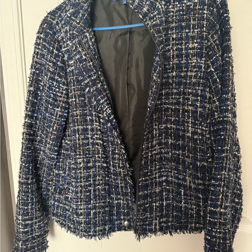 Women's Blue Work Tweed Jacket